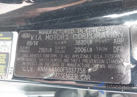 2015 Kia Forte Lx z USA, uszkodzony, nr VIN KNAFK4A60F5337758